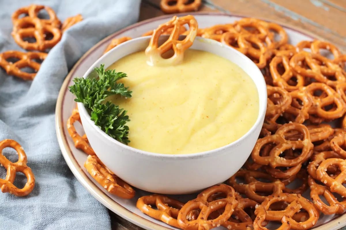 Pretzel with Mustard Dip