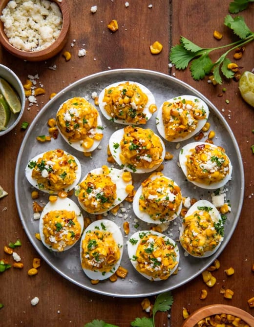 Mex Street Corn Deviled Eggs