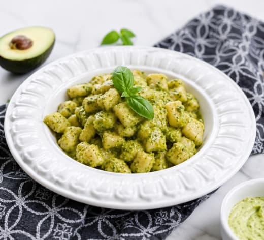 Primi Cauliflower Gnocchi with Tomato and Pesto Sauce
