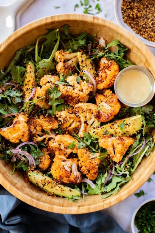 Roasted Cauliflower Salad (Veg, GF)