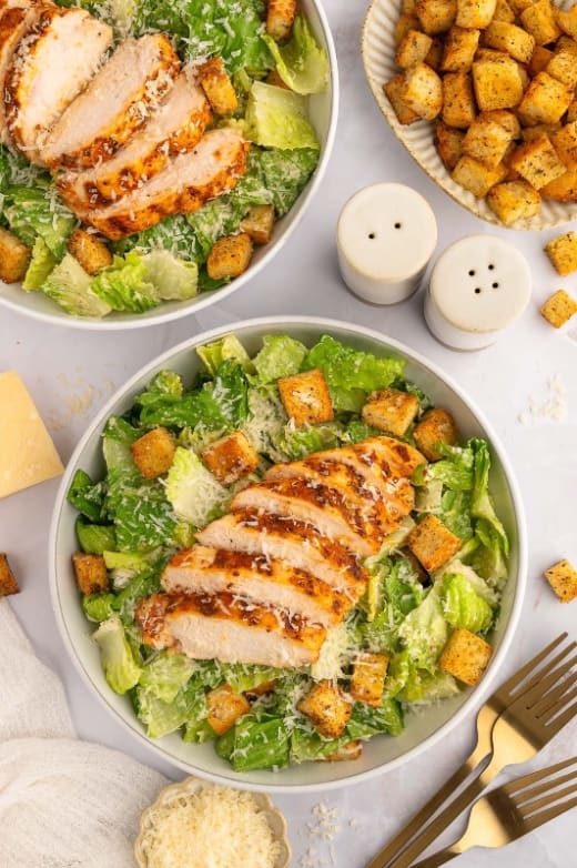 Grilled Chicken Caesar Salad (Contains gluten)
