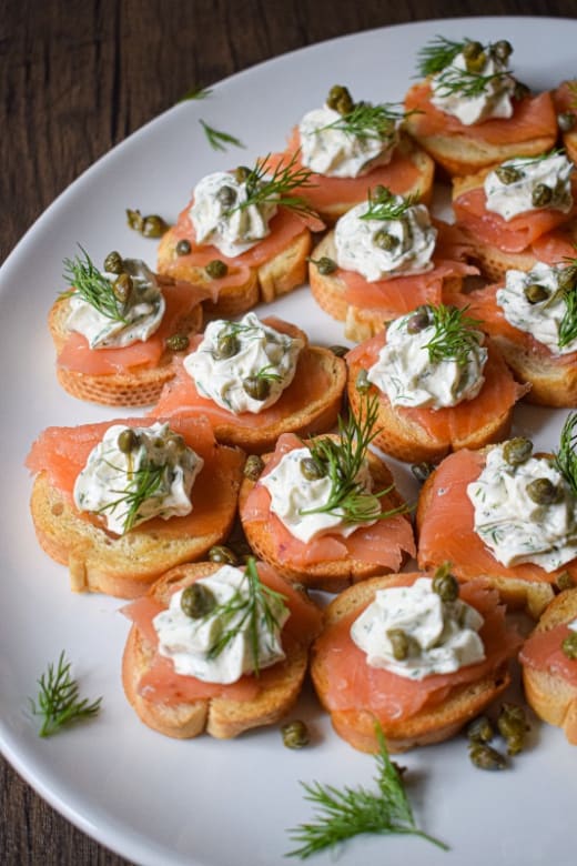 Smoked Salmon Crostini with Cream Cheese