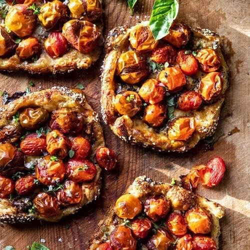 Roasted Red Pepper and Caramelized Onion Mini Tarts