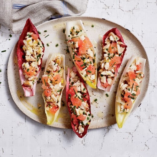 Endive Spears with Chicken and Grape Salad