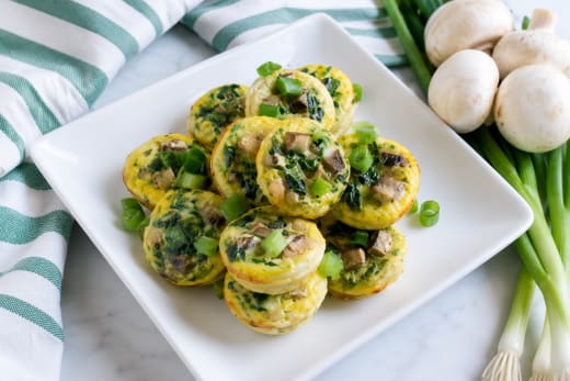 Mini Quiche Bites with Mushrooms or Spinach