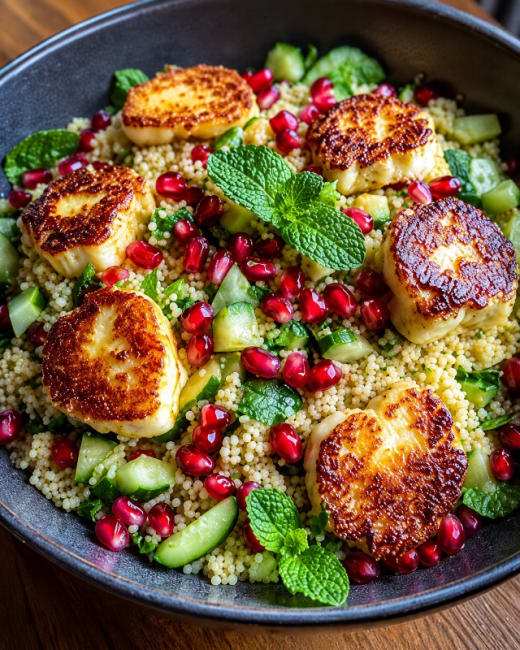 Pomegranate and Mint Couscous Salad Cups
