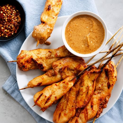 Chicken Satay with Sweet Chili Dipping Sauce