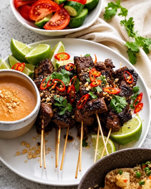 Beef Satay with Sweet Chili Dipping Sauce