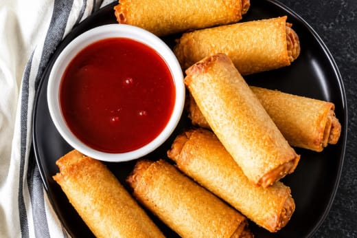 Chicken Egg Rolls with Sweet and Sour Sauce