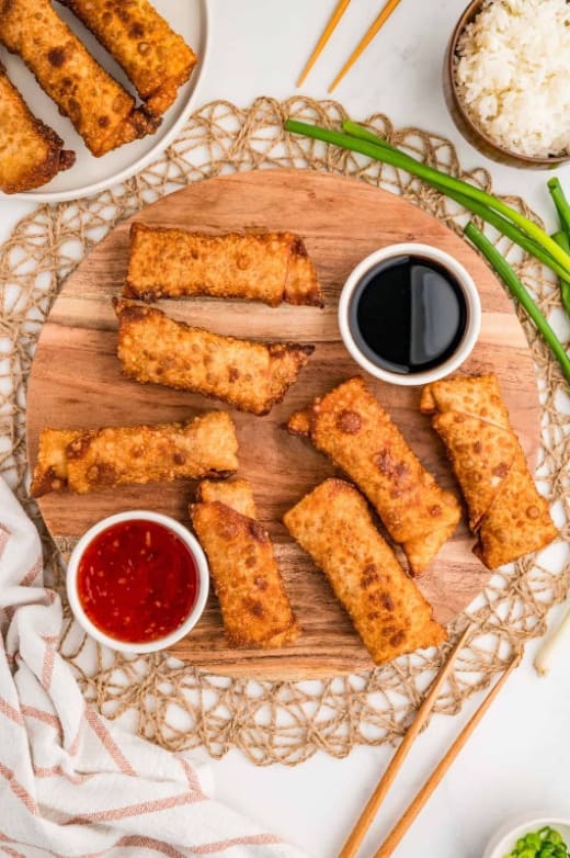 Pork Egg Rolls with Sweet and Sour Sauce