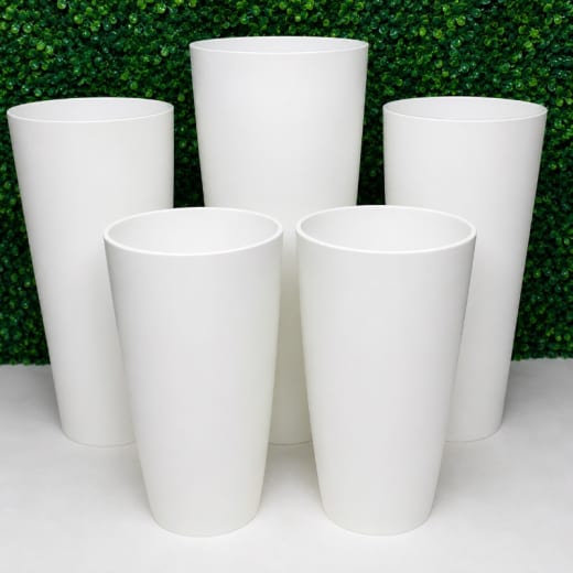 White Cylinders / Pedestals (Set of 5)