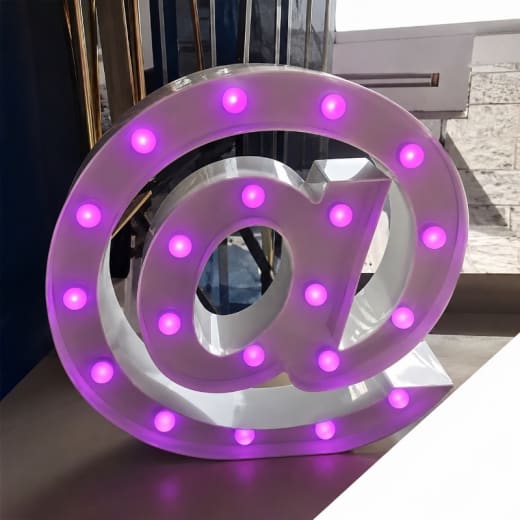 “@” 4′ Tall Marquee – RGB Lights
