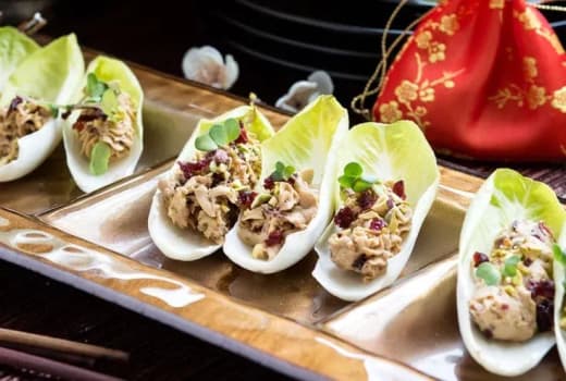 Cranberry and Pecan Goat Cheese Stuffed Endive
