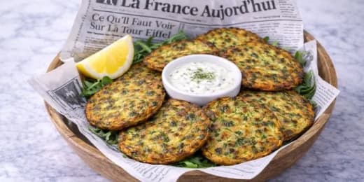 Homemade Zucchini Fritters (V)