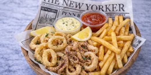 Crispy Fried Calamari w/ 2 Sides