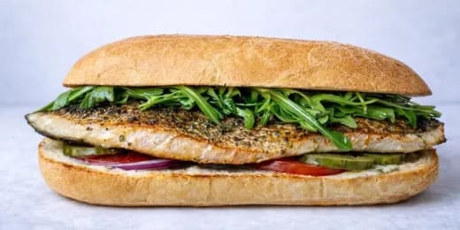 Grilled Branzino Fish Sandwich