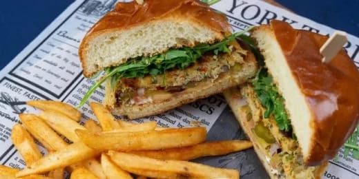 Crab Brioche Burger w/ Sides