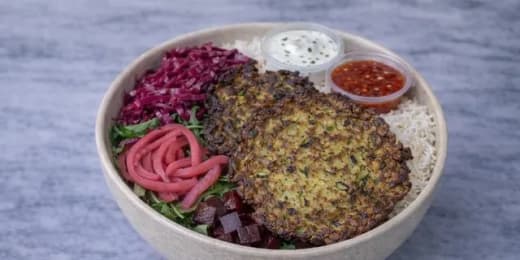 Zucchini Fritters Bowl