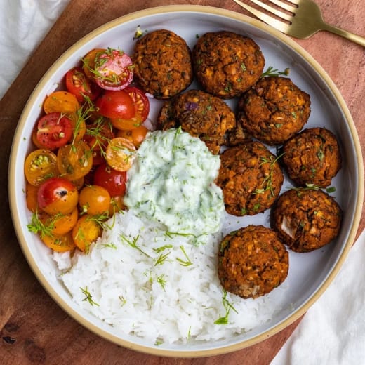 Lentil Balls w/ Sides