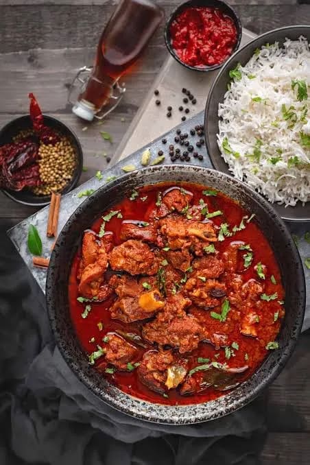 Lamb Vindaloo Curry with Rice