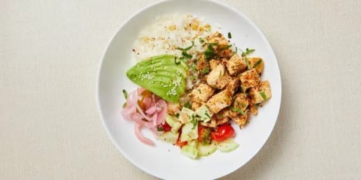 Mediterranean Chicken Rice Bowl