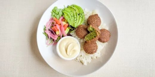 Mediterranean Falafel Rice Bowl