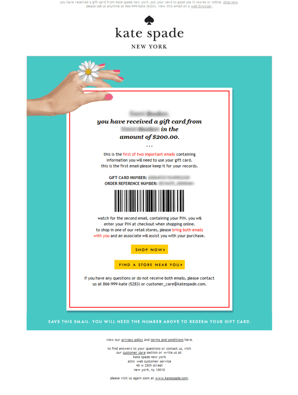 email gifts