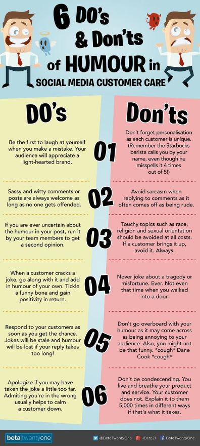 6 Do's and Don'ts of #Humour in #SocialMedia Customer Care