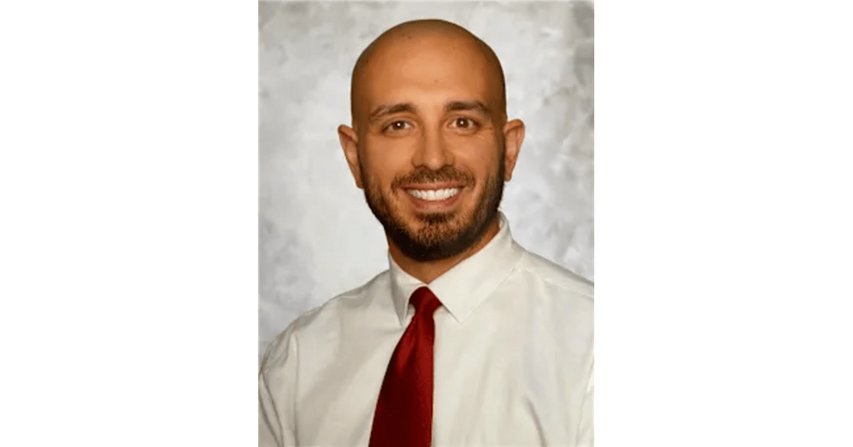 ** David Brearley High School Principal Vincent Cuccaro celebrating student academic achievement in Kenilworth, New Jersey