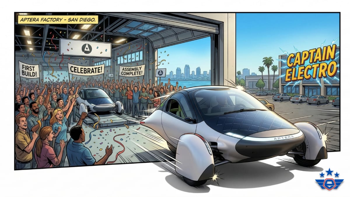 Aptera's Solar EV Rolls Off Assembly Line After 19 Years