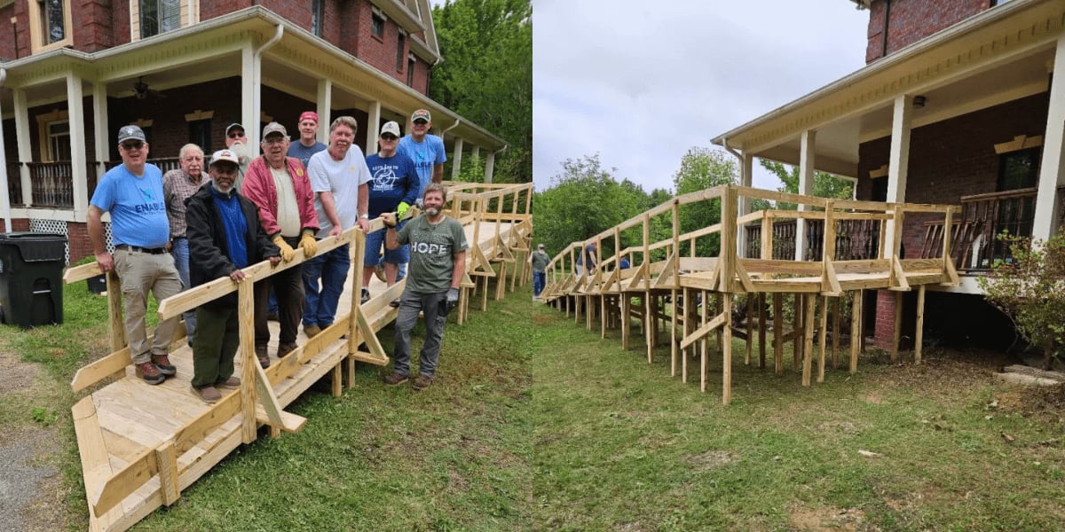 Alabama Volunteers Build Ramp for Grandparents Raising 7-Year-Old