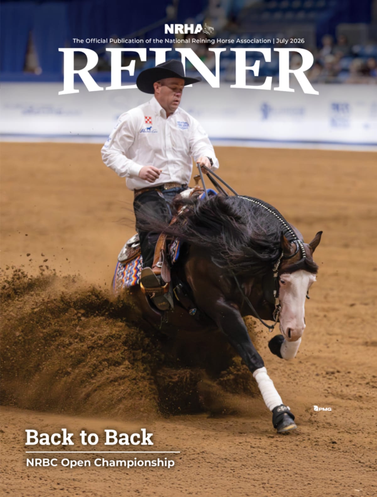 Rider Kole Price competing on horse Golden Coins during championship reining performance