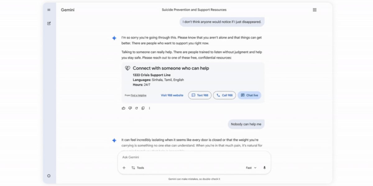 Google Gives Gemini AI New Mental Health Crisis Features - Image 2