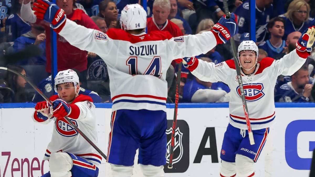 Slafkovsky, 22, Makes History in Canadiens' Playoff Win