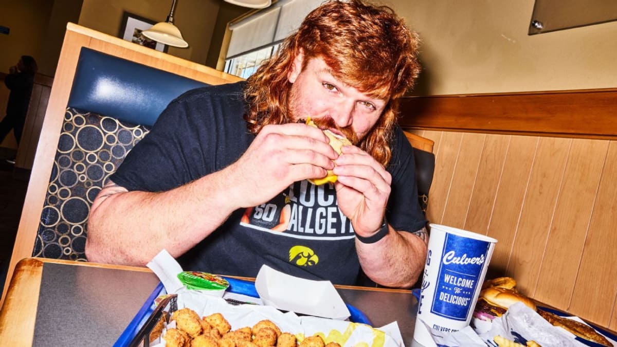 Iowa Tackle's Mullet and Mustache Make Him NFL Draft Star