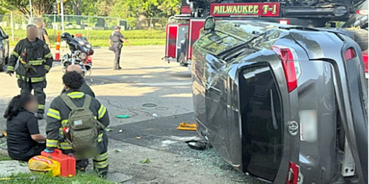 ICE Agents Rescue Woman Trapped in Milwaukee Rollover Crash - Image 2