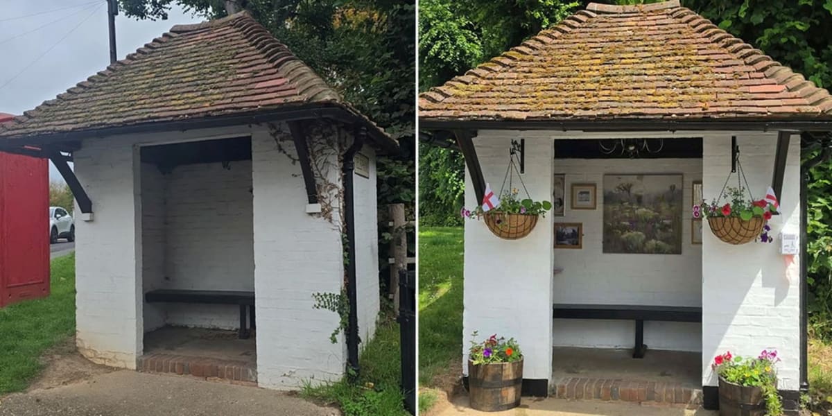 Pub Owner Transforms Ugly Bus Shelter into Village Gem - Image 2