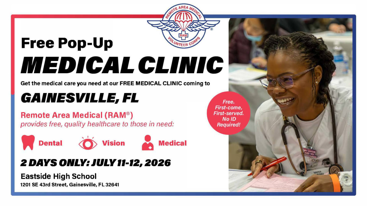 Gainesville Free Healthcare Clinic Seeks July Volunteers
