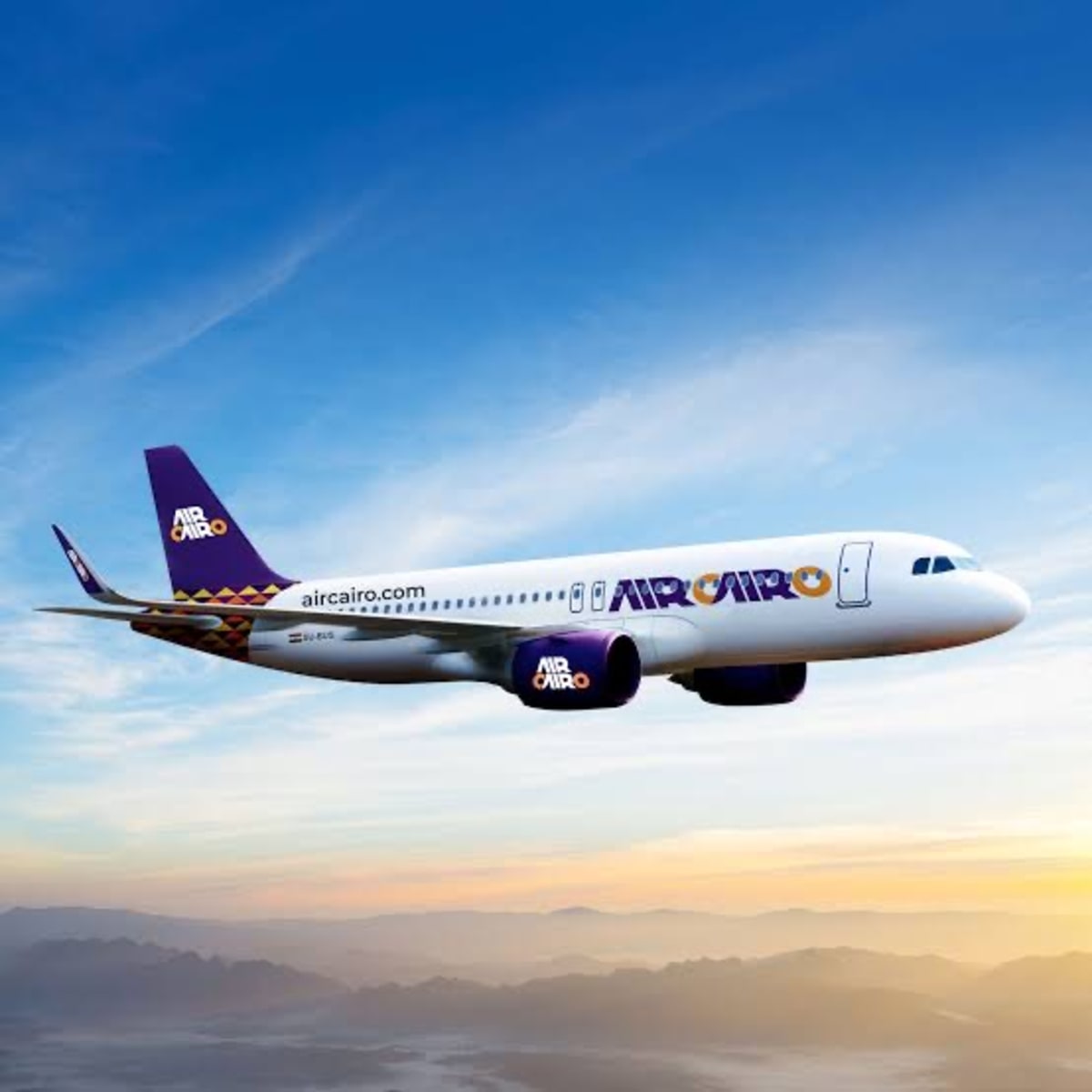 Air Cairo Airbus A320neo aircraft on tarmac preparing for Hajj pilgrimage flight