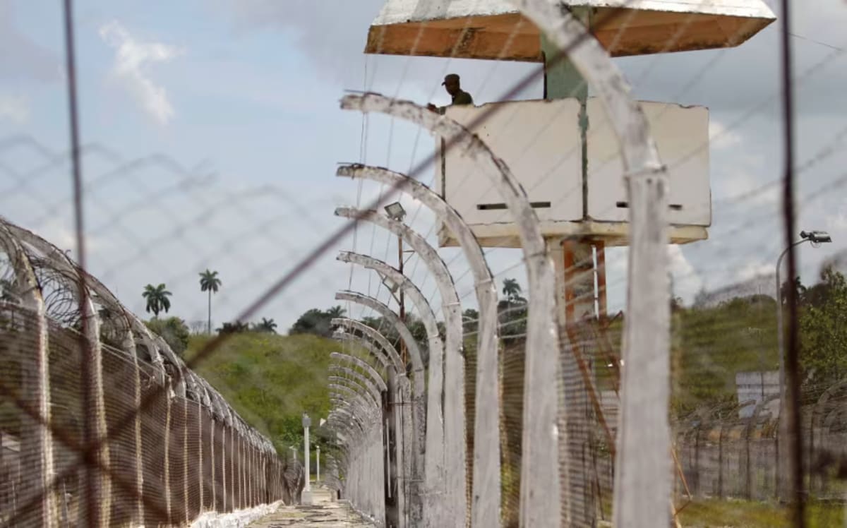 Prison facility exterior in Havana, Cuba, where over two thousand inmates will be released