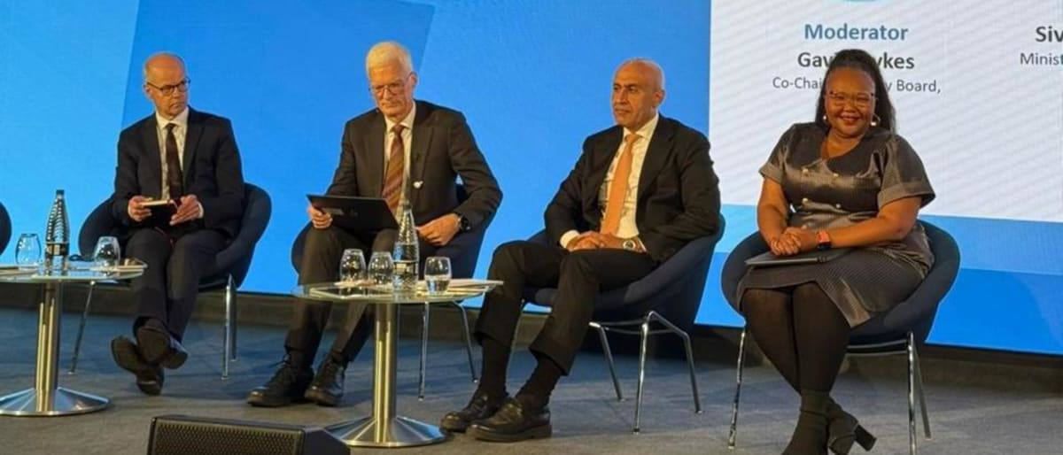 Egyptian Education Minister Mohamed Abdel Latif speaking at international education conference podium