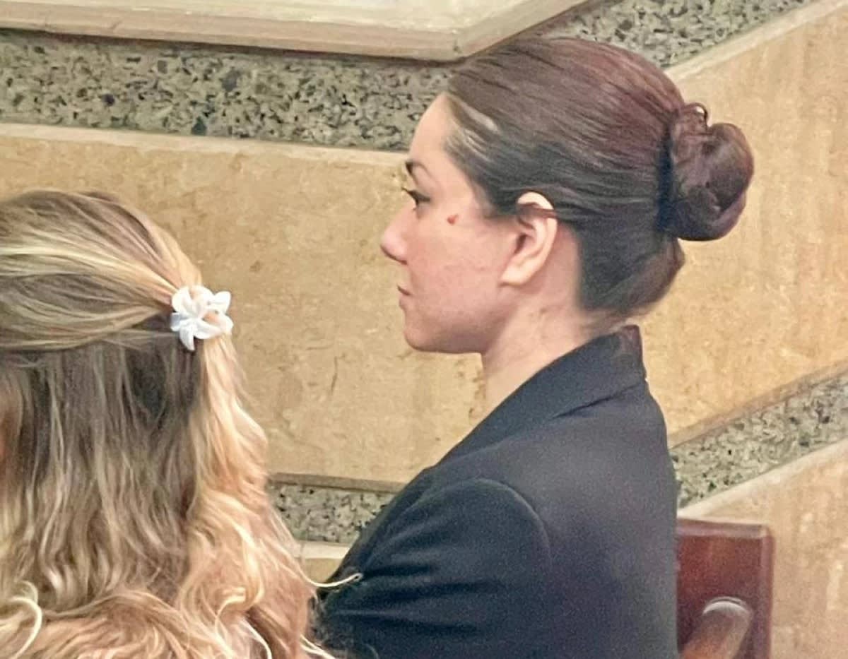 ** Egyptian actress Gihan al-Shamashirgy outside Cairo courthouse after receiving acquittal verdict
