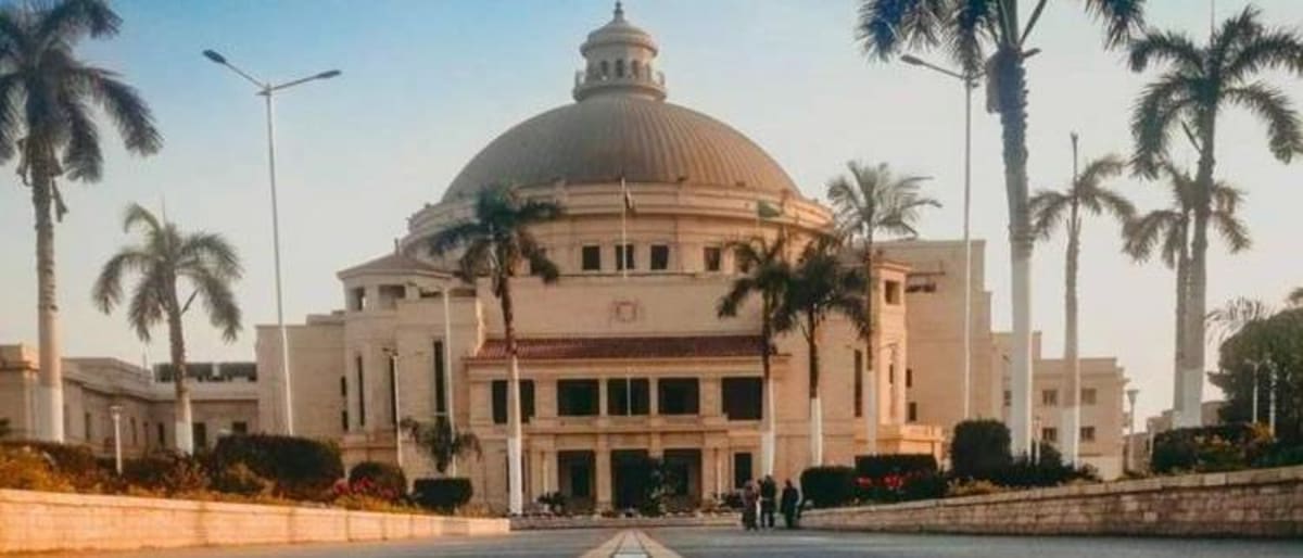 Cairo University campus exterior showing historic architecture representing Egypt's top ranked academic institution