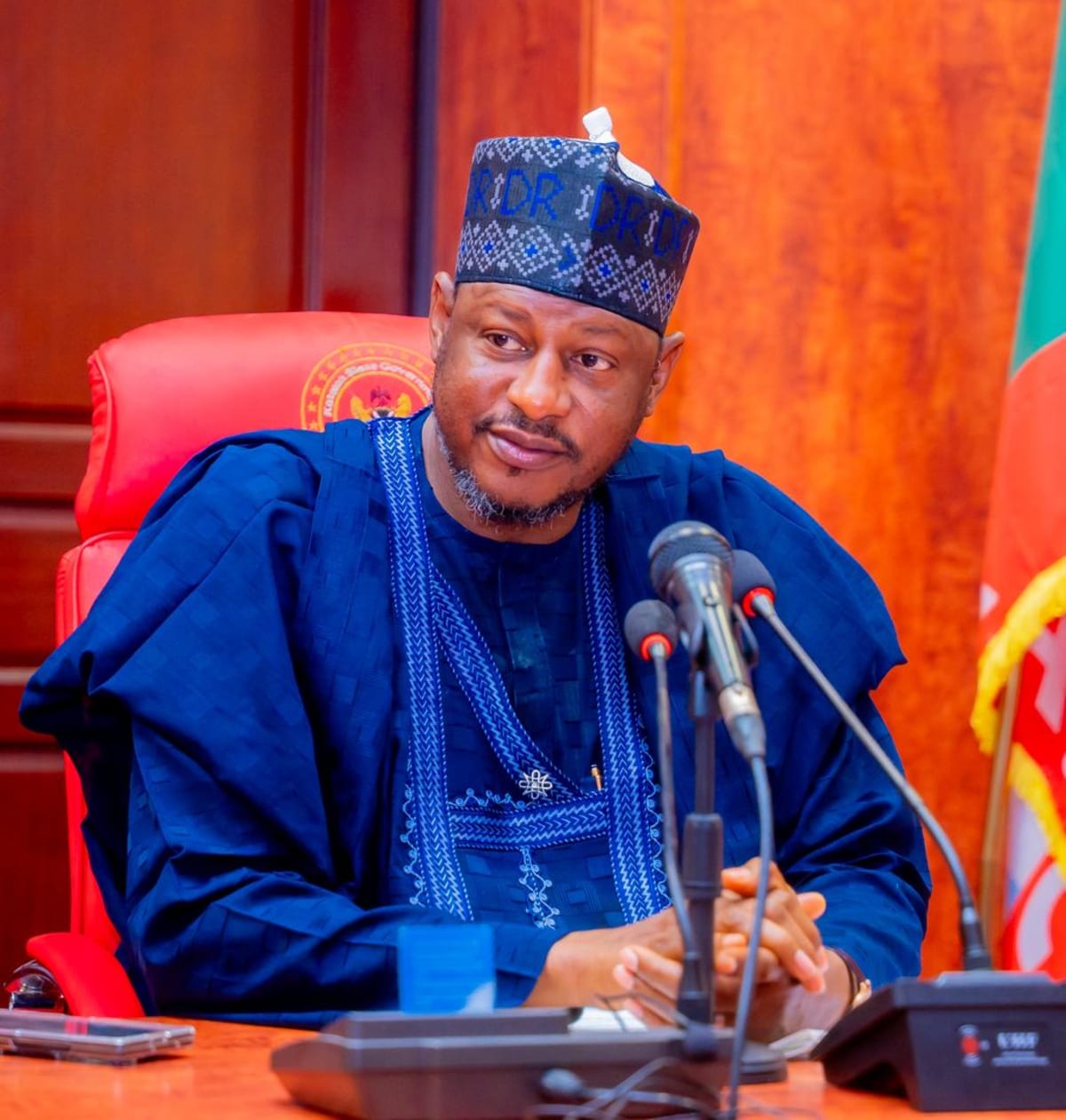 Governor Dikko Radda addressing Katsina State residents during Eid-el-Fitri celebration