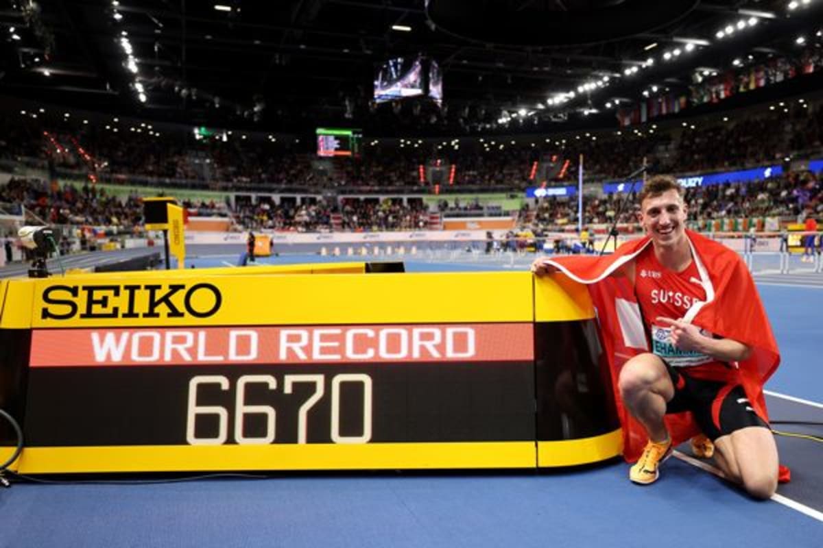 Swiss Athlete Breaks 14-Year Indoor Heptathlon Record