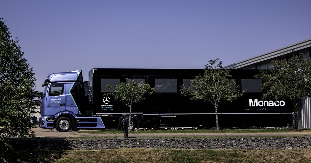 F1 Team Cuts Carbon With Electric Trucks Across Europe
