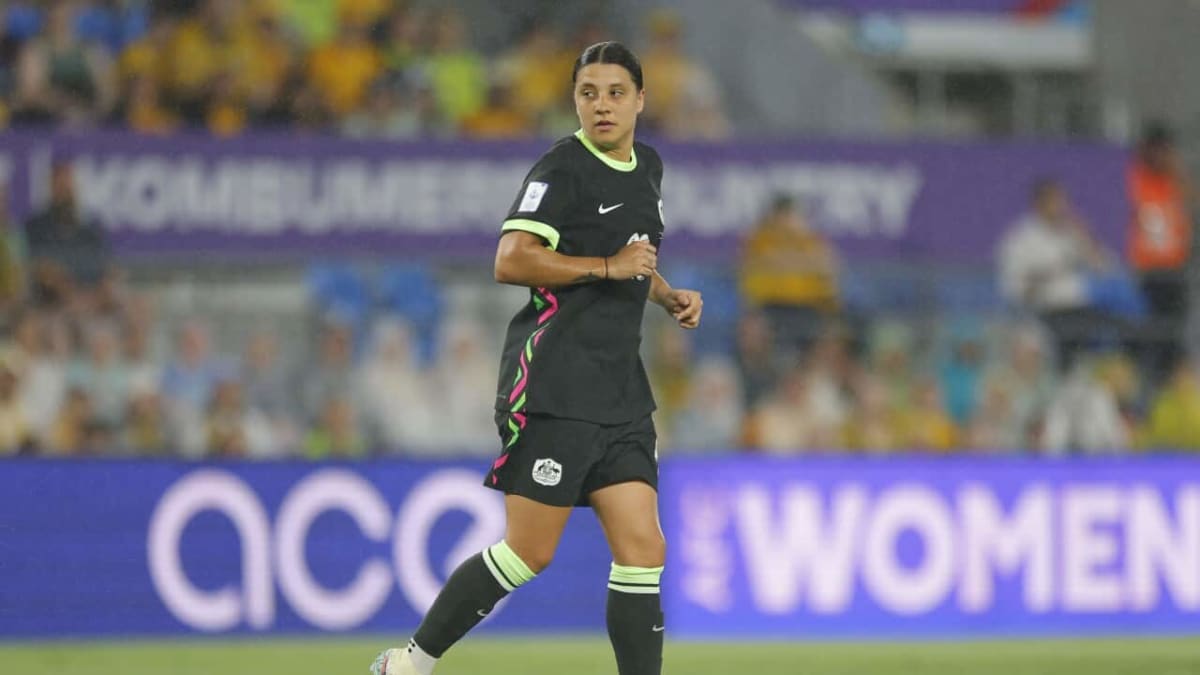 ** Sam Kerr training with the Matildas ahead of their Asian Cup quarter-final in Perth