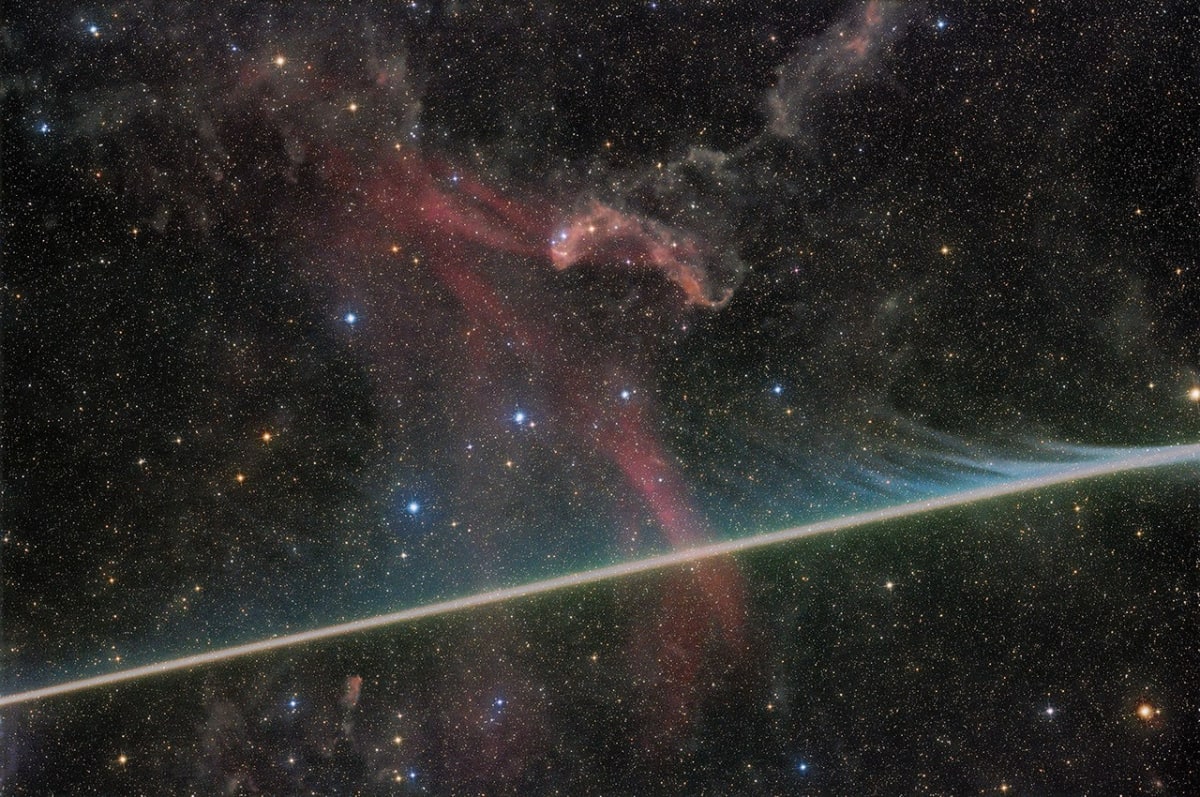 Meteor Photobombs Nebula as August Brings Triple Showers