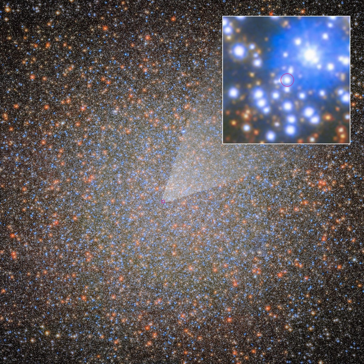 Hubble Finds First Black Hole in Omega Centauri Cluster