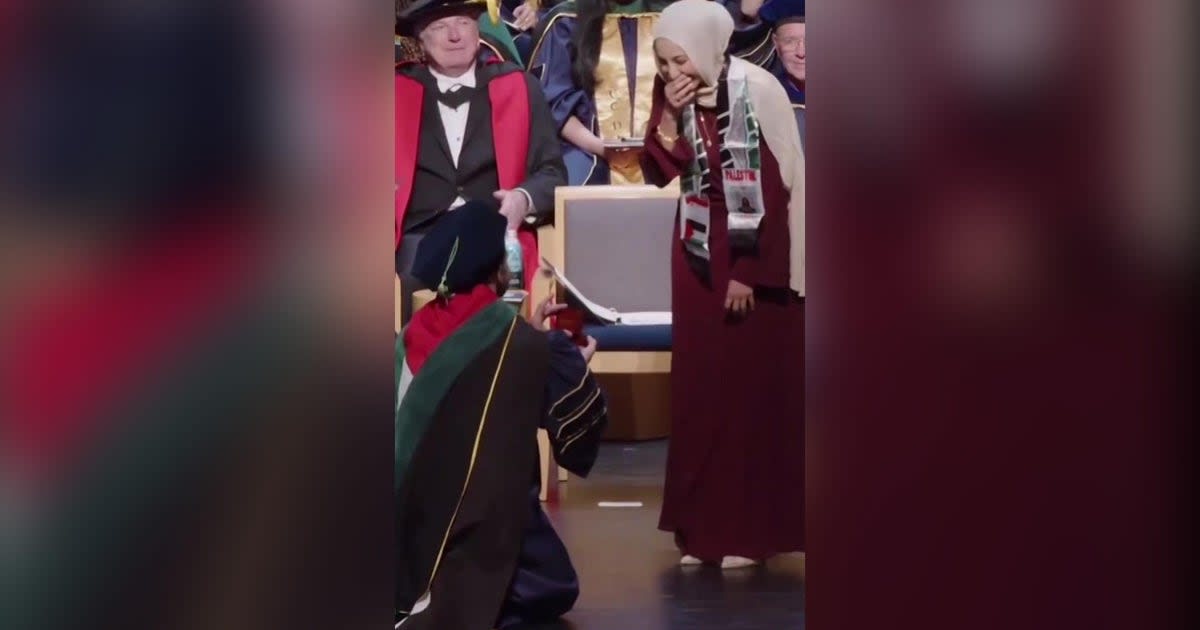 Medical Student Proposes at Graduation in Viral Moment